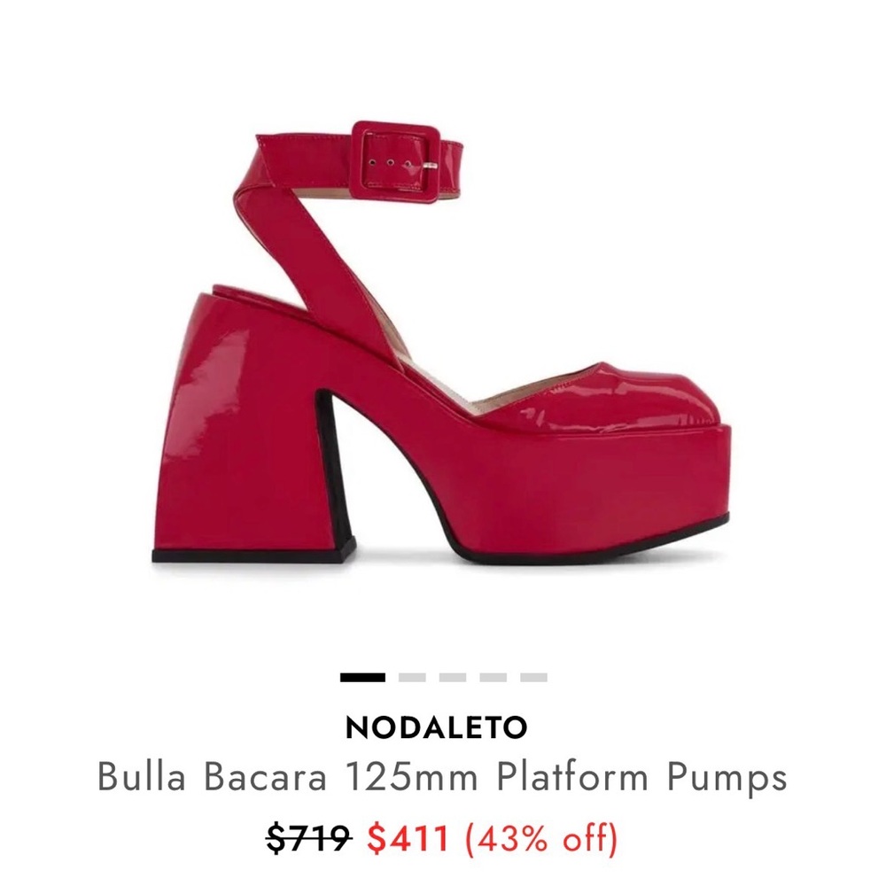 Nodaleto Bulla Bacara Red Patent Platform 125mm Heels